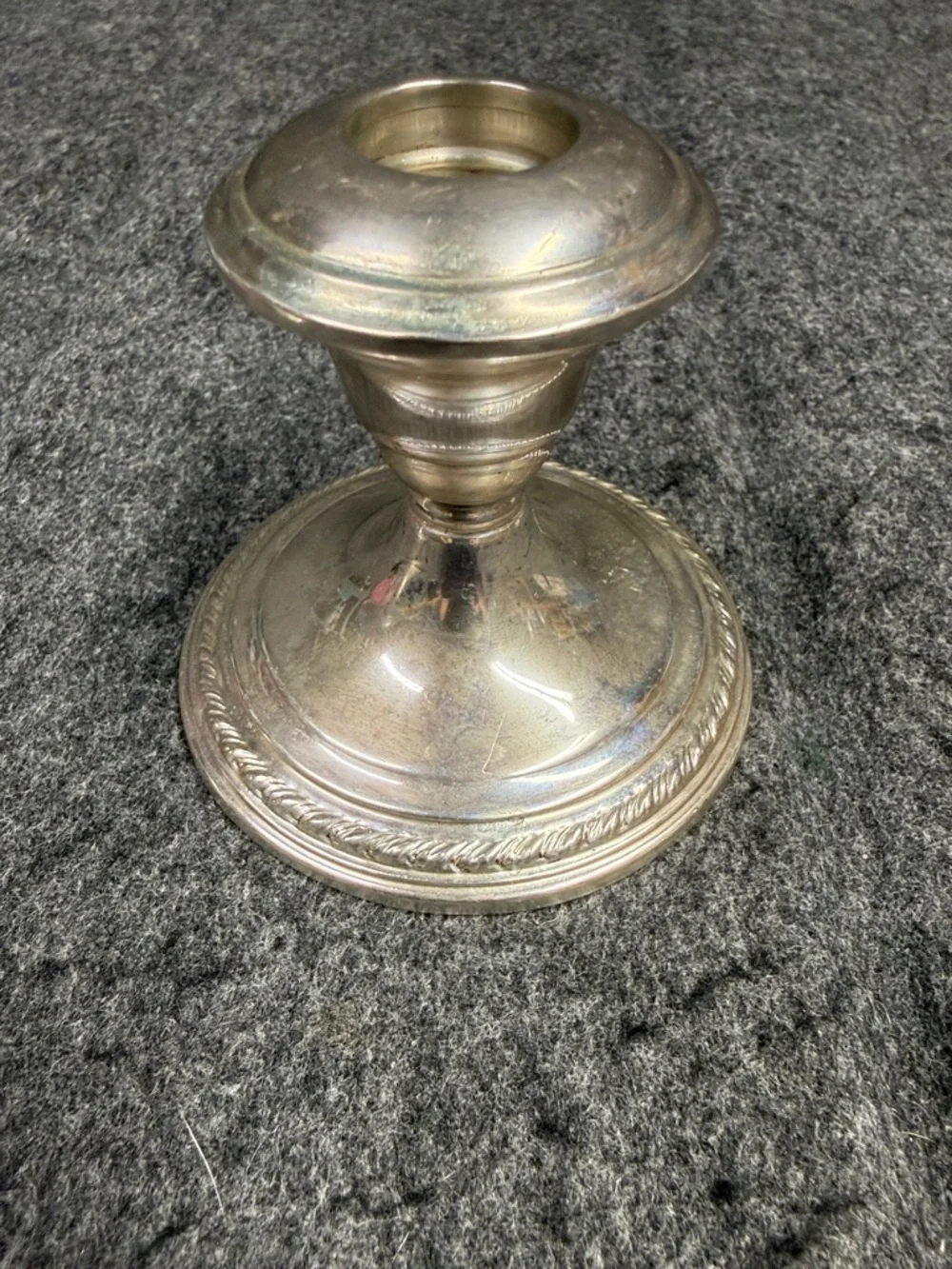 La Pierre Sterling Vintage Pair of Silver Decorative Candle Holders